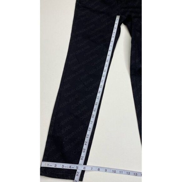 Calvin Klein Ankle Jean Jeggings Juniors' 27 Black Stretchy Mid Rise Logo NEW - Picture 9 of 11